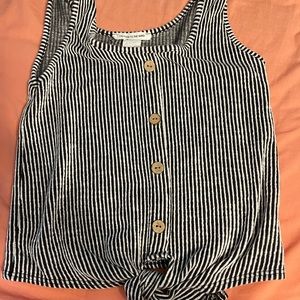Crop top stripped tank top
